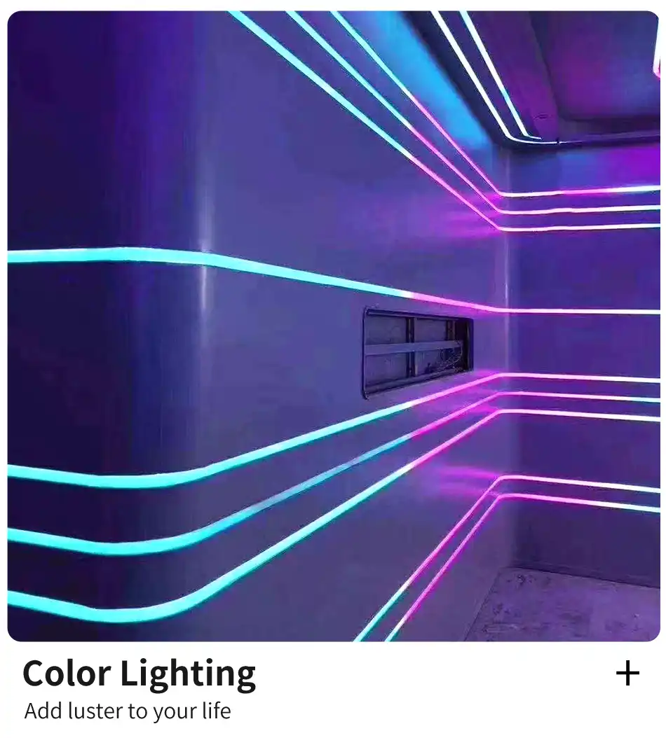 How to install flexible linear lights on curved walls?